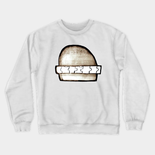 Puzzle on a Bun Crewneck Sweatshirt by IanWylie87